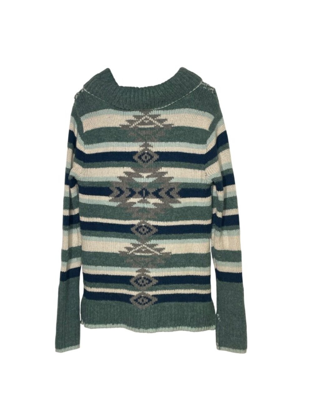 Smartwool Chup Striped Aztec Wool Blend Sweater Pullover Sz SM Tribal Southwest